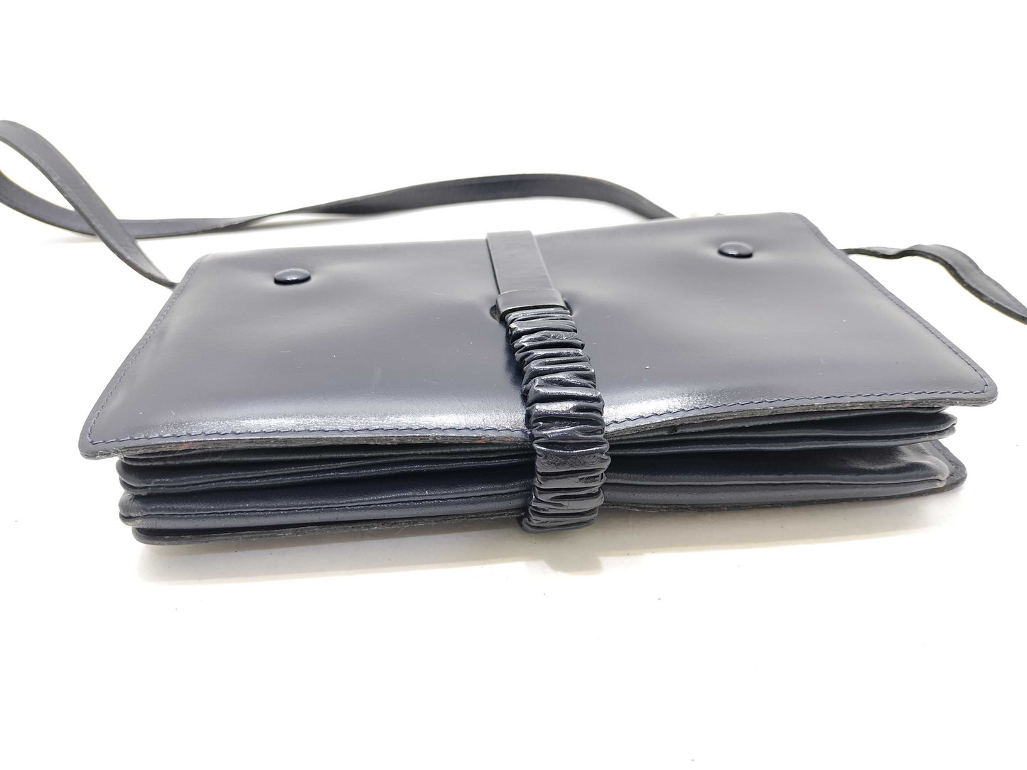 CELINE CELINE Leather Shoulder Bag Black Clutch Bag