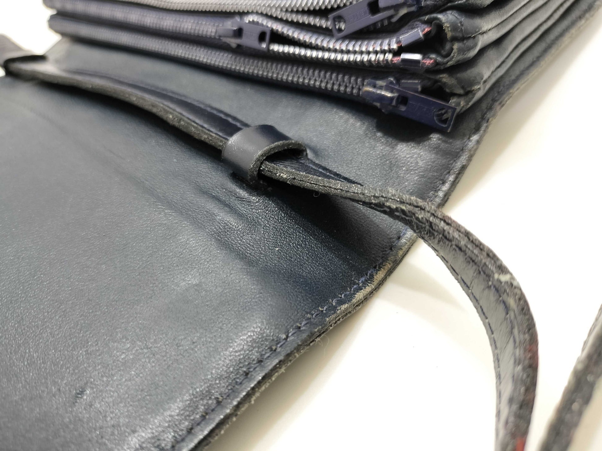 CELINE CELINE Leather Shoulder Bag Black Clutch Bag