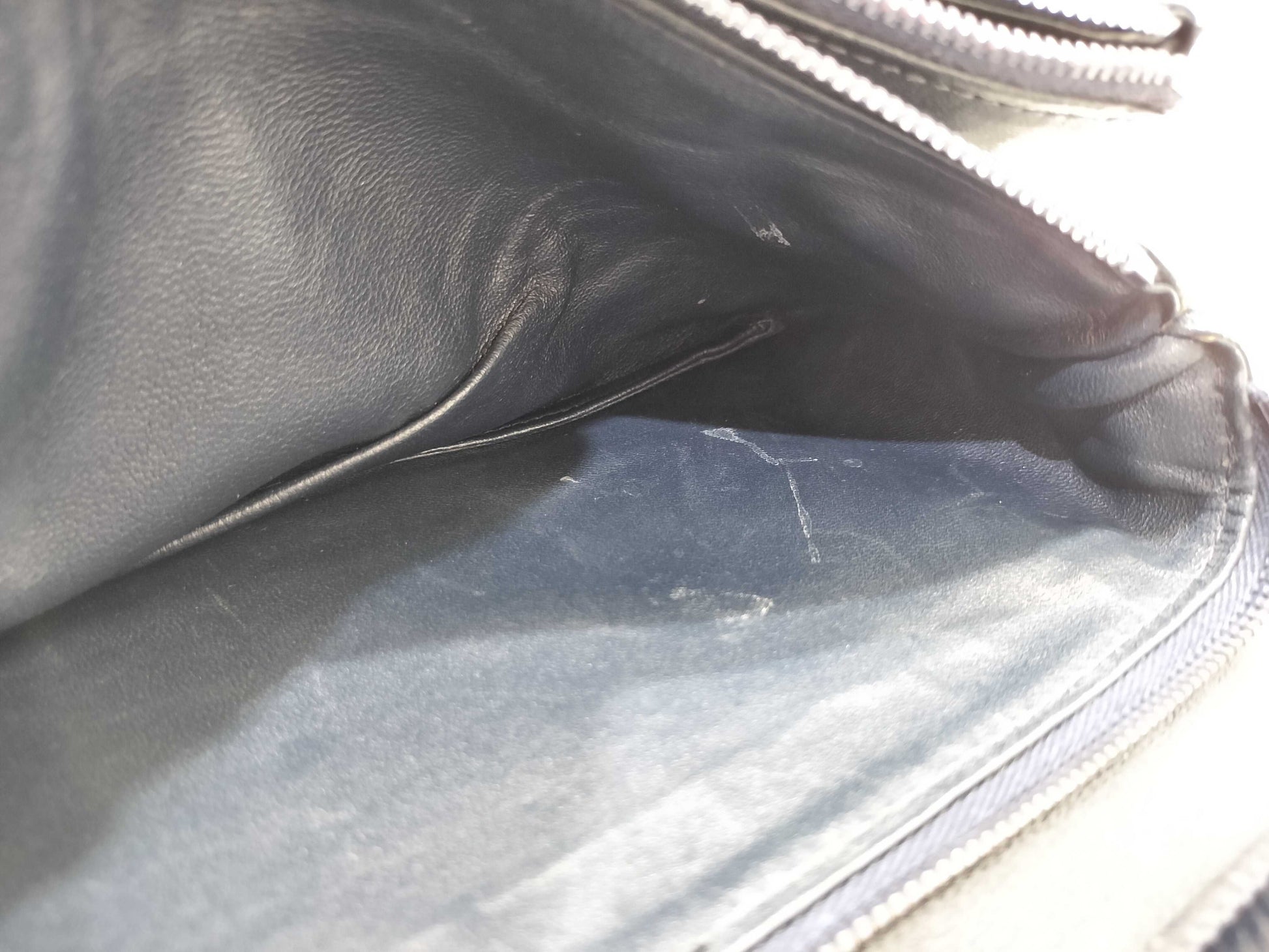 CELINE CELINE Leather Shoulder Bag Black Clutch Bag