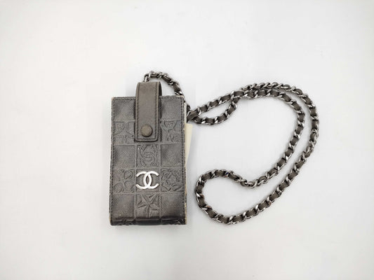 CHANEL CHANEL Mobile Phone Case Icon Silver Hardware/Chain Shoulder Other Accessories