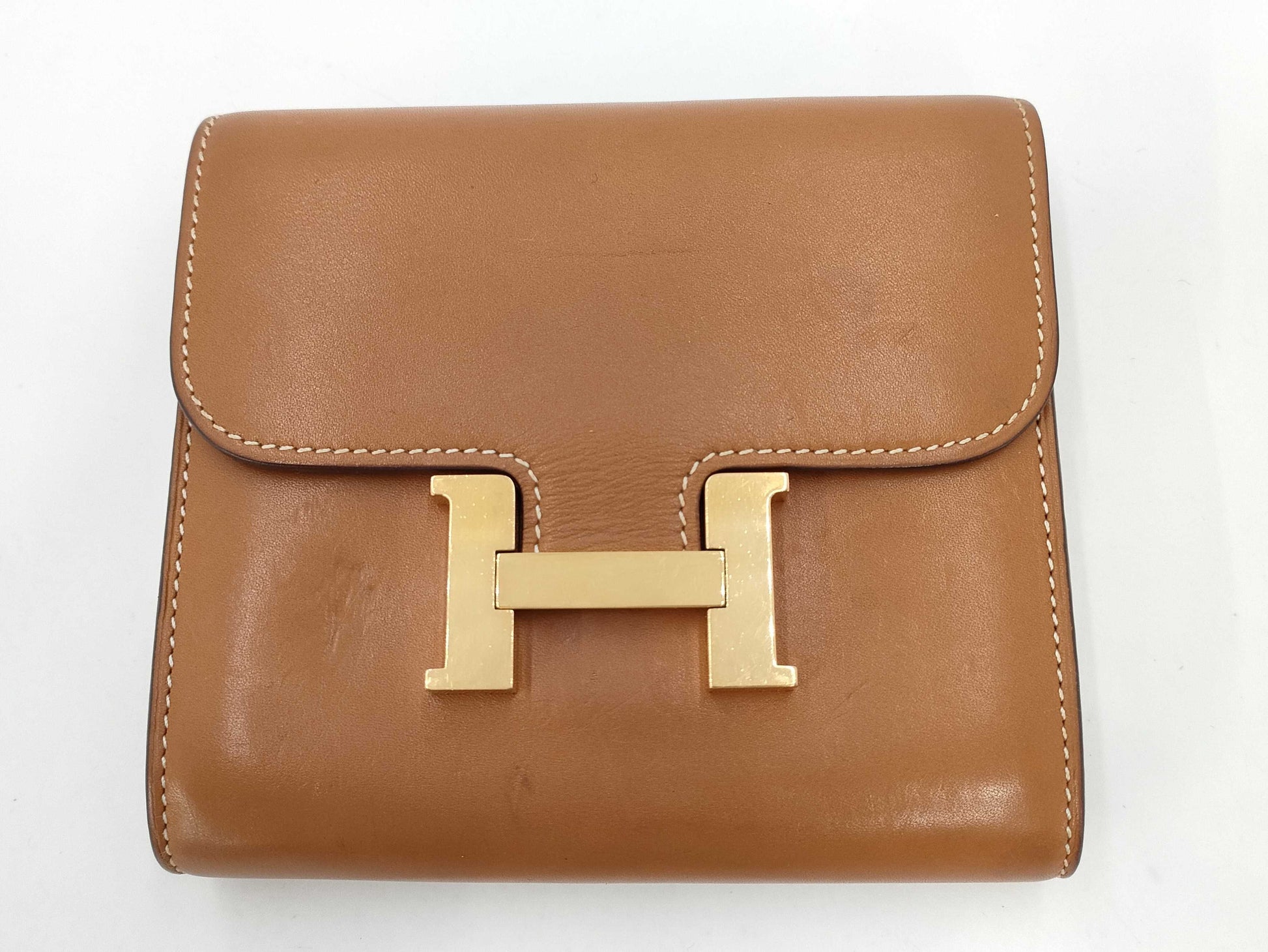 HERMES HERMES Constance Compact Swift X Engraved Wallet