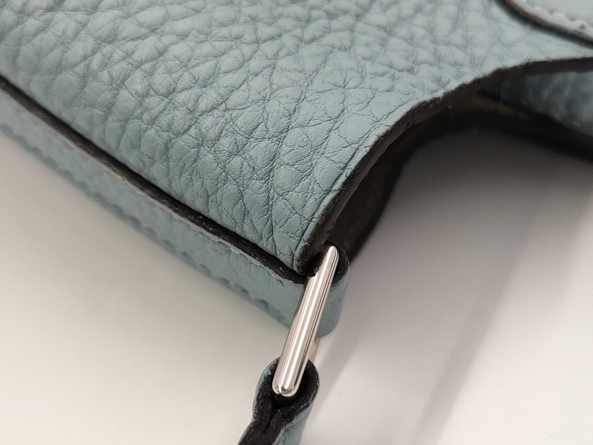 HERMES HERMES Picotin PM Light Blue with Silver Hardware, Size M, Handbag