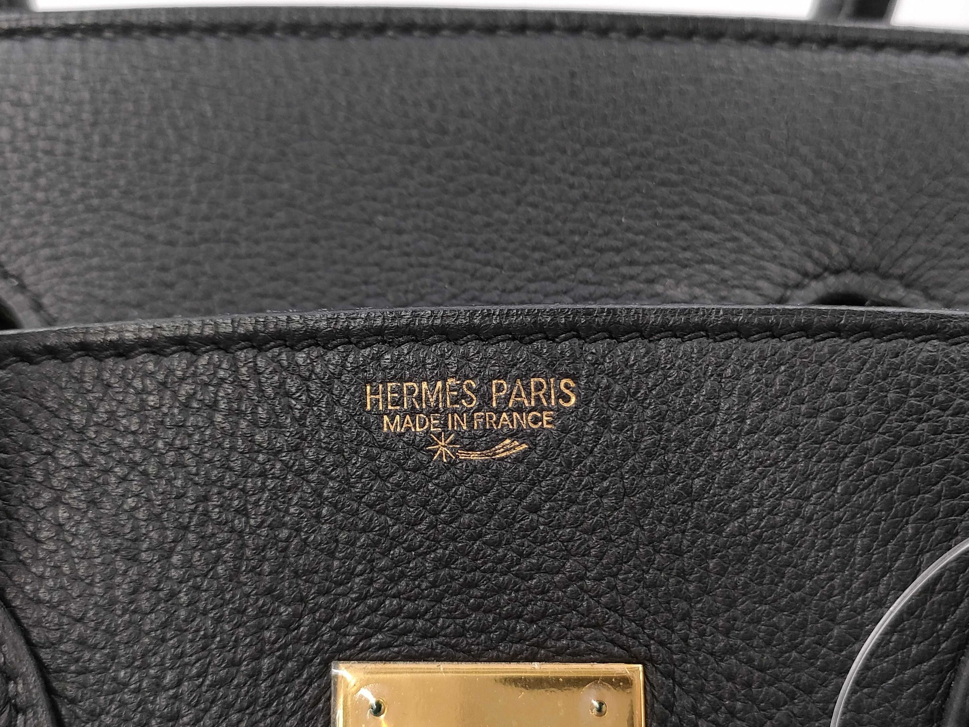 HERMES Birkin 35 Black Gold Hardware Star Mark □C Handbag