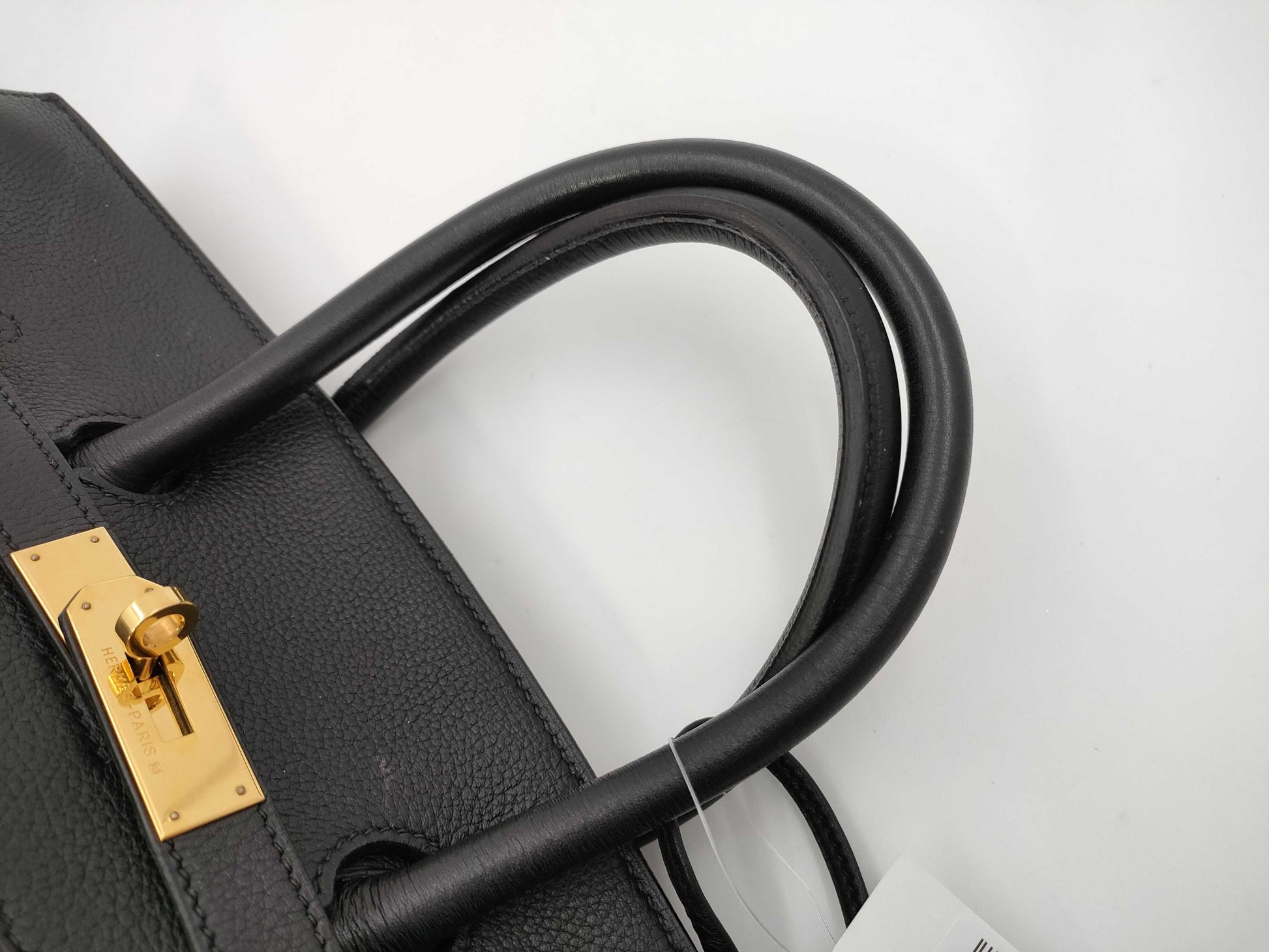 HERMES Birkin 35 Black Gold Hardware Star Mark □C Handbag