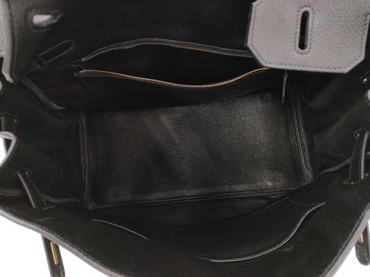 HERMES Birkin 35 Black Gold Hardware Star Mark □C Handbag