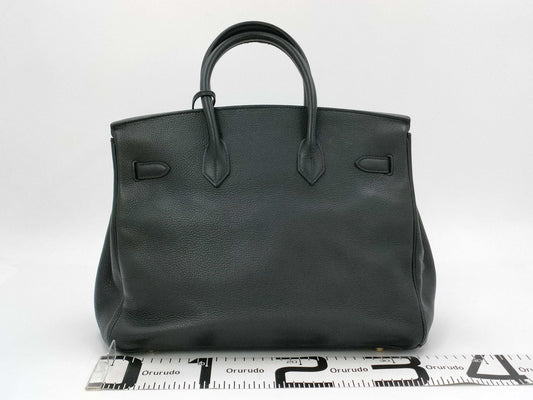 HERMES Birkin 35 Black Gold Hardware Star Mark □C Handbag