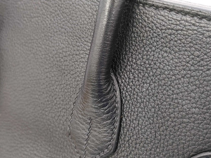 HERMES Birkin 35 Black Gold Hardware Star Mark □C Handbag