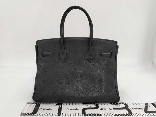 HERMES Birkin 30 Togo Black with Silver Hardware, Large Handbag
