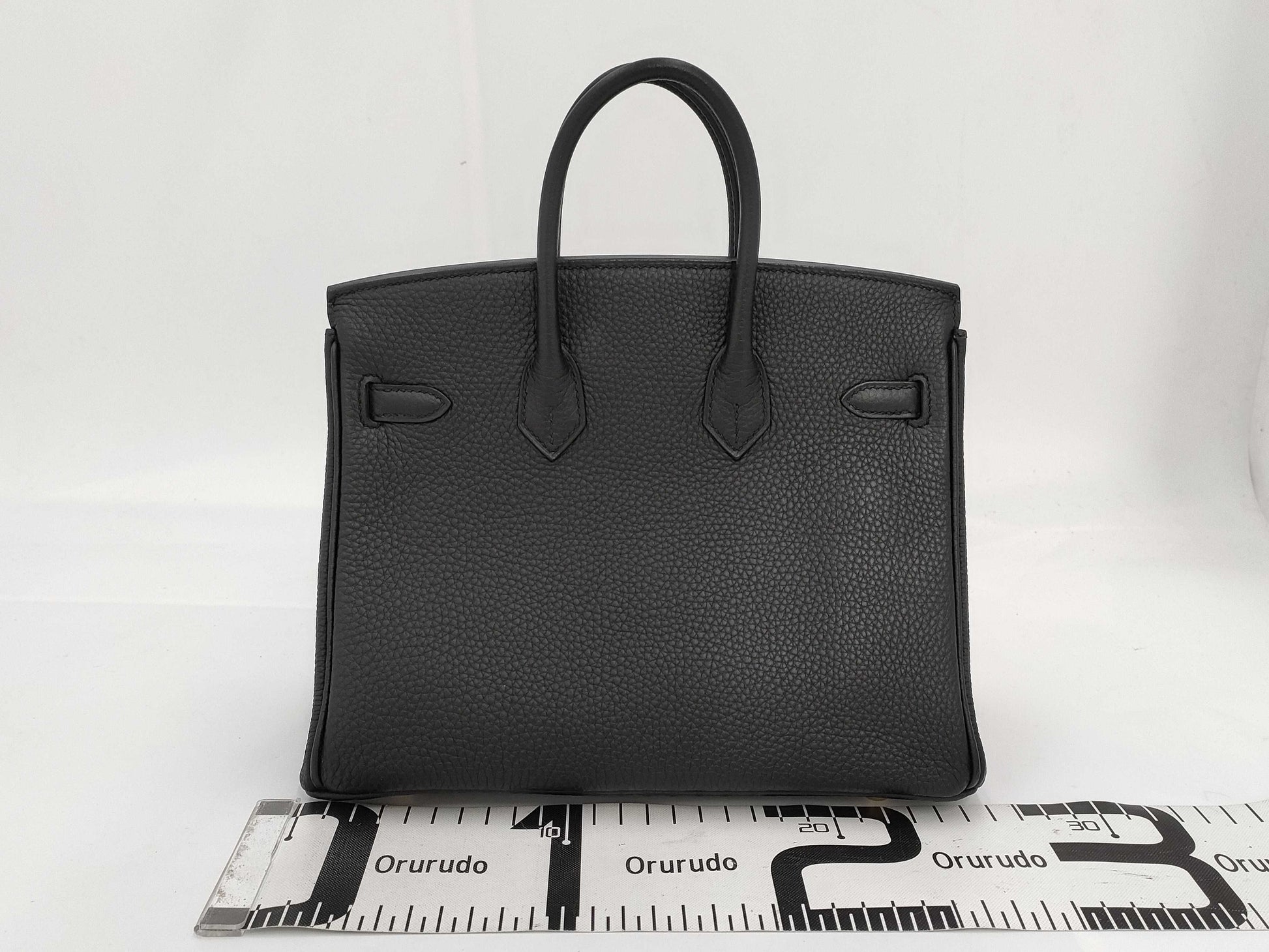 HERMES Birkin 25 Togo Black Gold Hardware Z Stamp Handbag