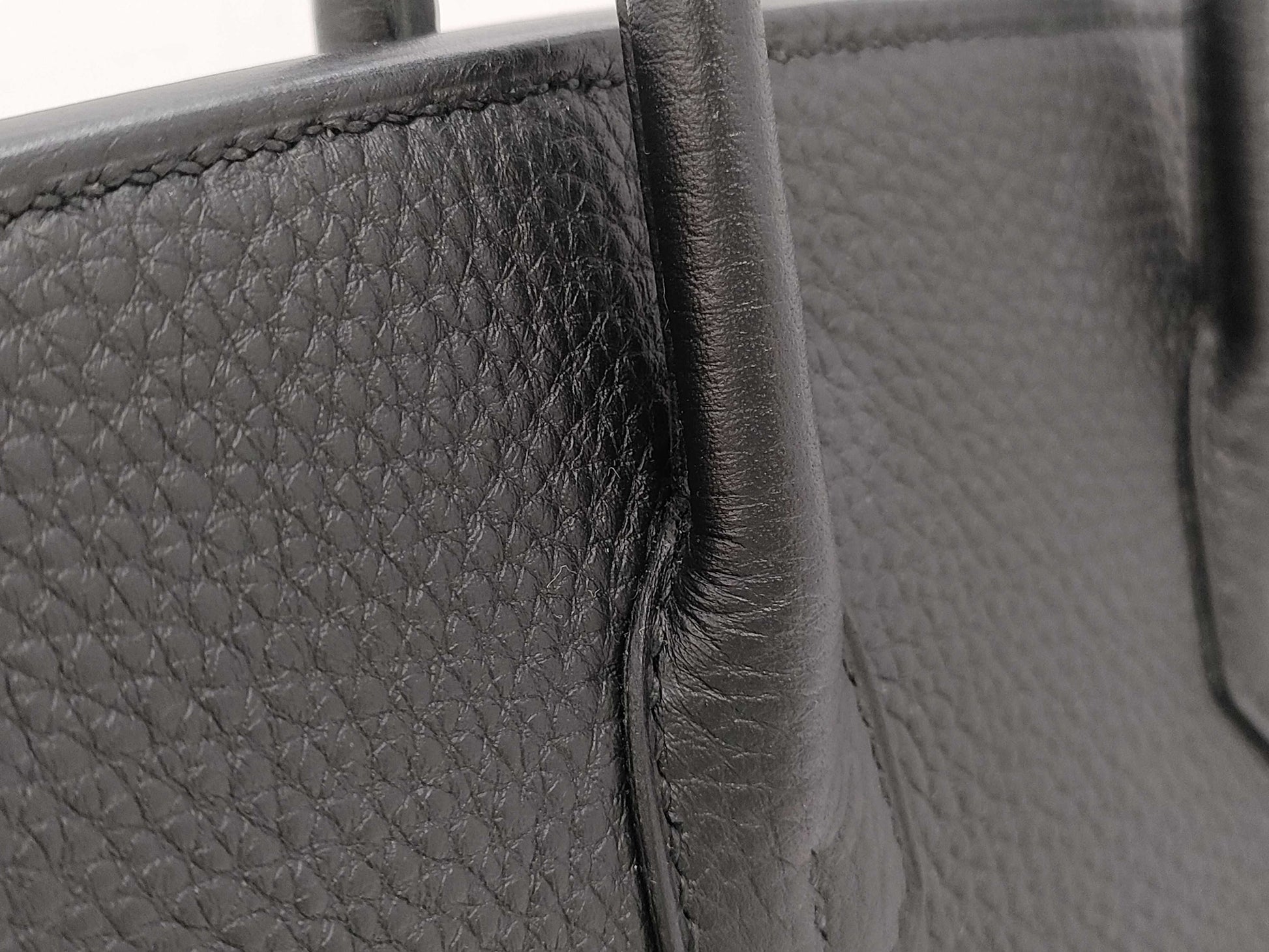 HERMES Birkin 25 Togo Black Gold Hardware Z Stamp Handbag