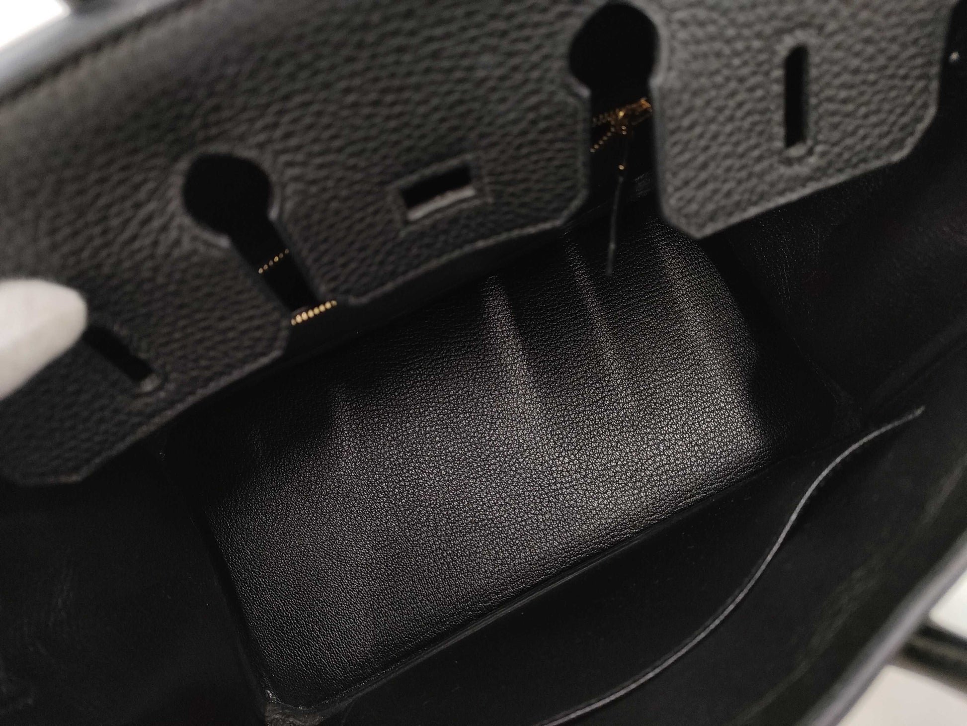 HERMES Birkin 25 Togo Black Gold Hardware Z Stamp Handbag