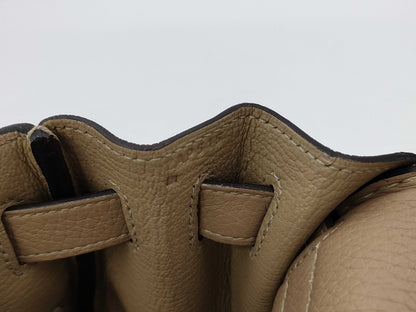 HERMES Kelly 28 Togo Trench Shoulder Bag with Gold Hardware and Z Stamp