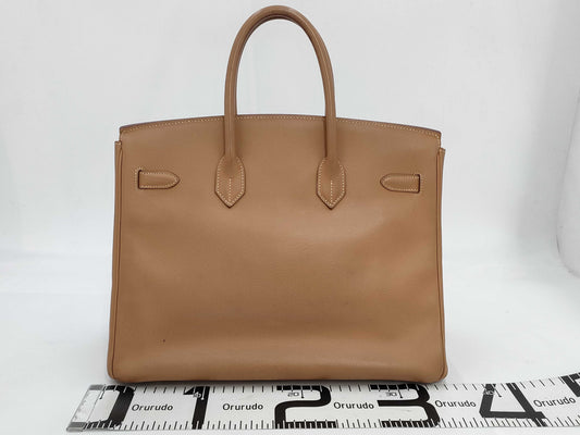 HERMES Birkin 35 Couchvel Natural Leather with Gold Hardware, E-Type Handbag