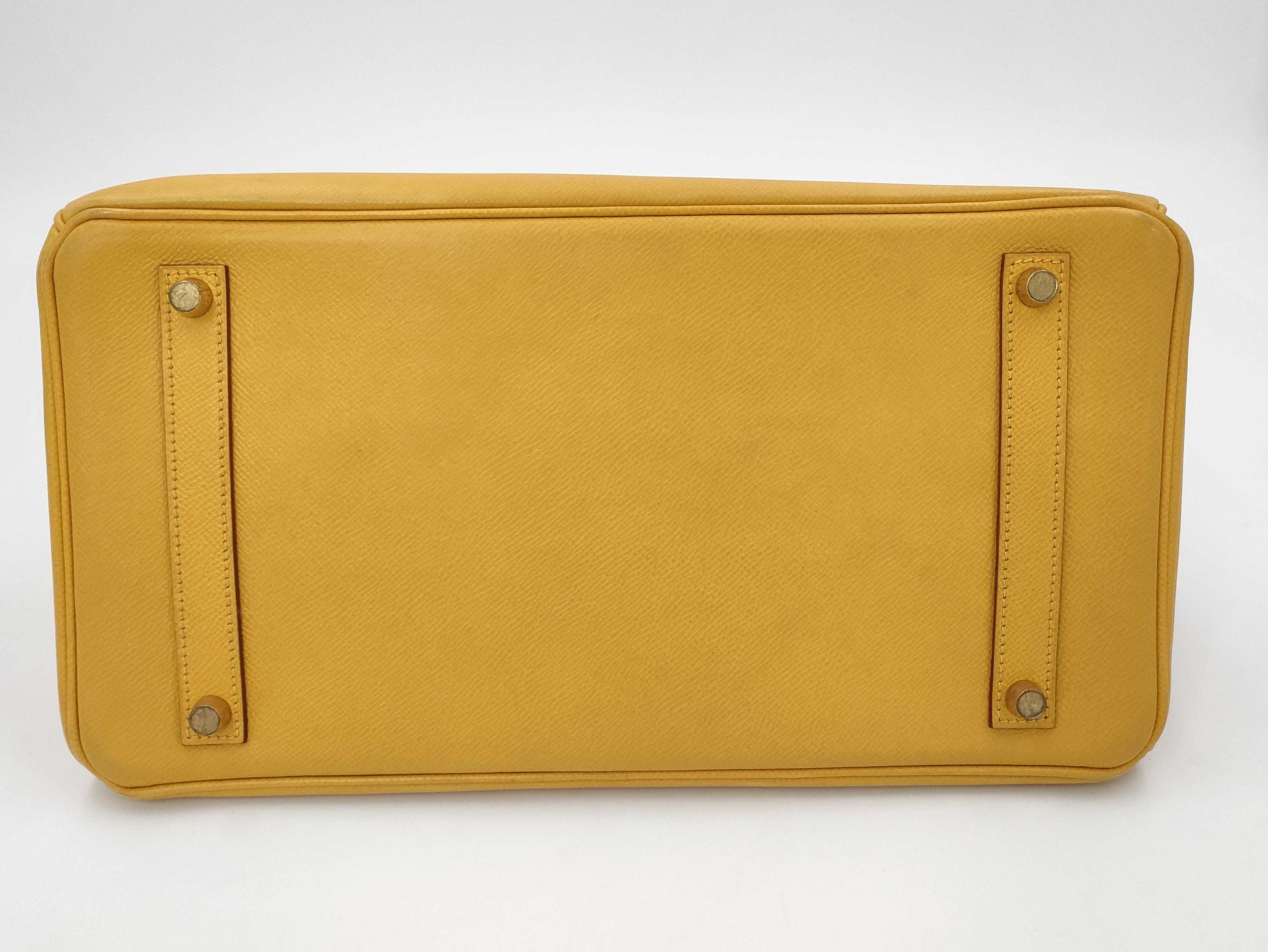 HERMES Birkin 35 Couchvel Havana x Jaune Gold Hardware Handbag