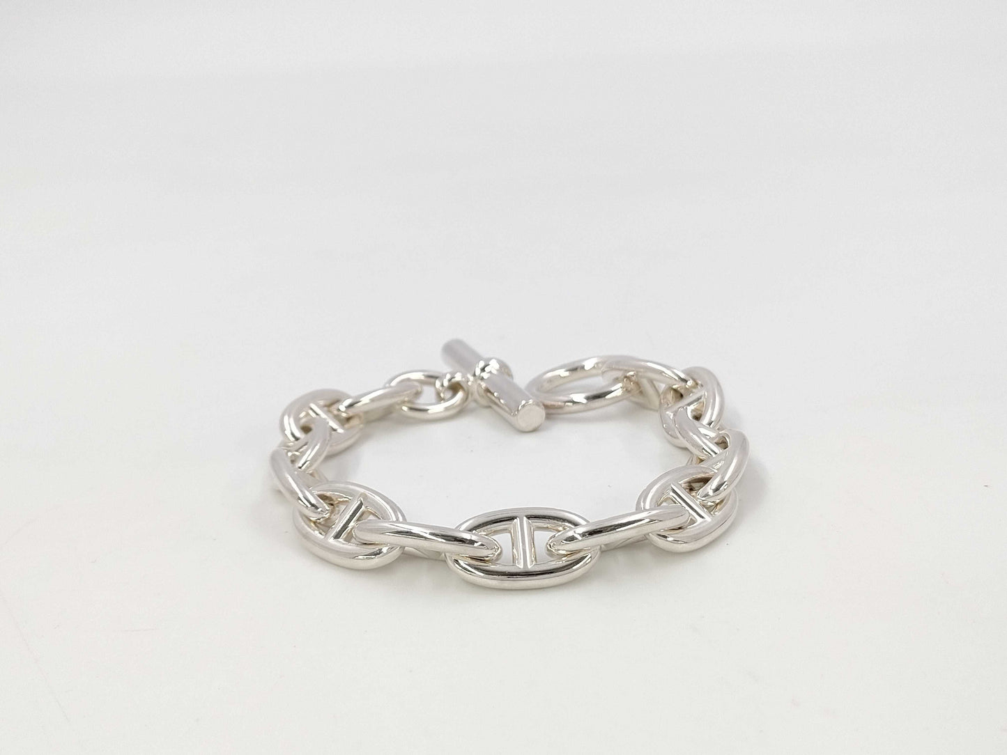 HERMES Chaine d'Ancre GM 13-link 925 bracelet, total weight 70.94g