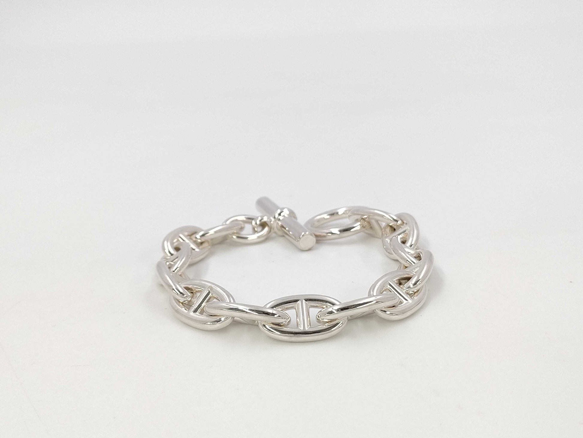 HERMES Chaine d'Ancre GM 13-link 925 bracelet, total weight 70.94g