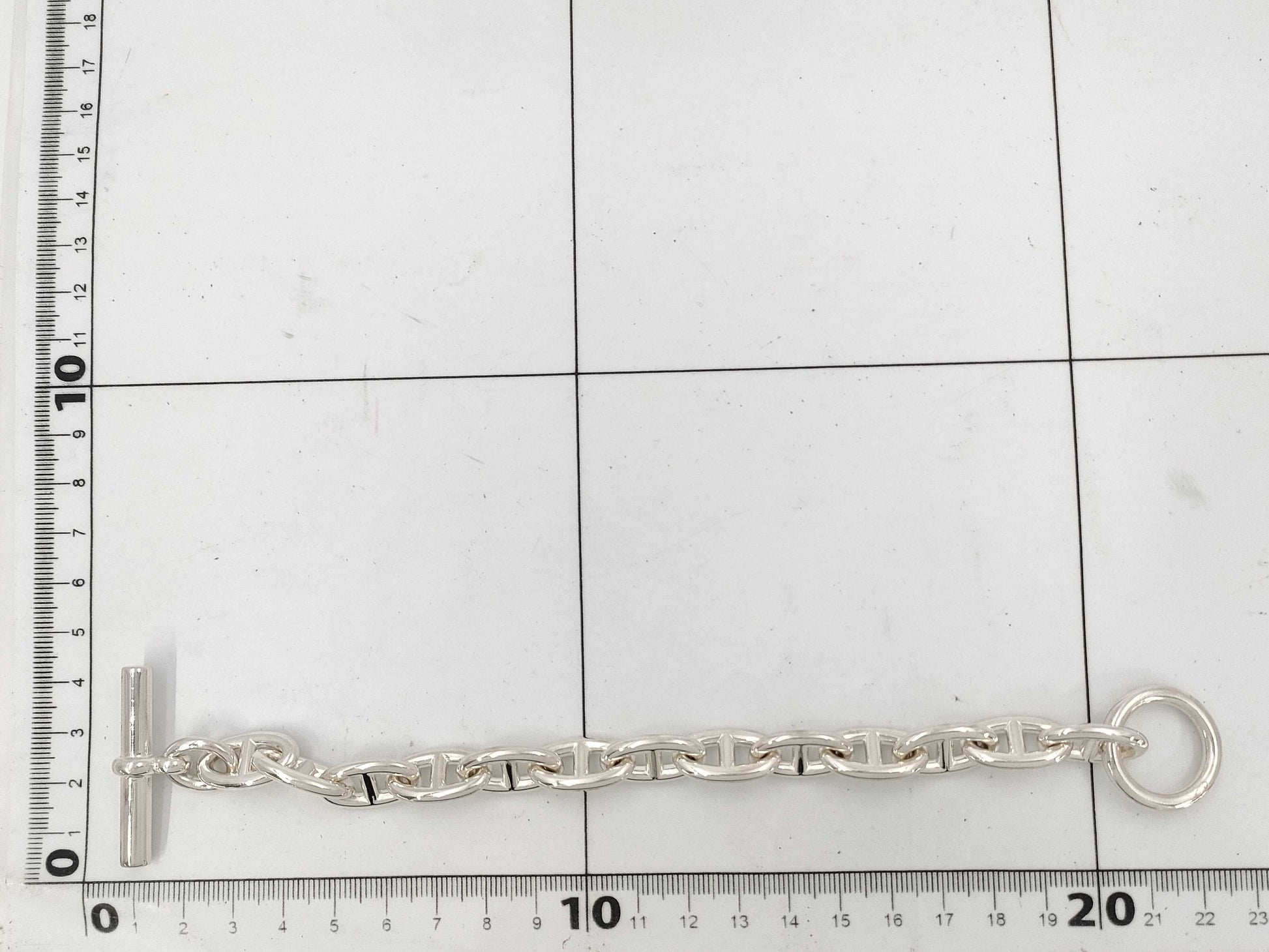 HERMES Chaine d'Ancre GM 13-link 925 bracelet, total weight 70.94g