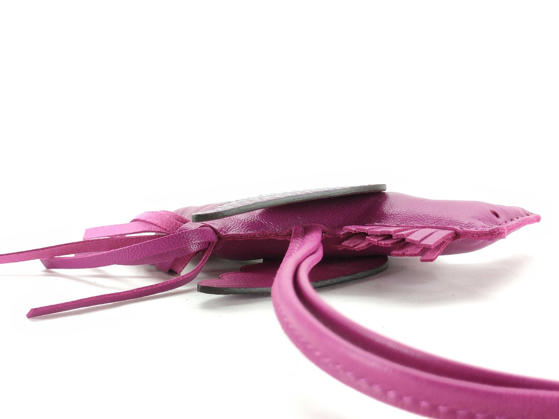 HERMES [Engraved] U Hermes Rodeo Charm Pegasus Touch Lizard Pink Purple U Engraved Charm