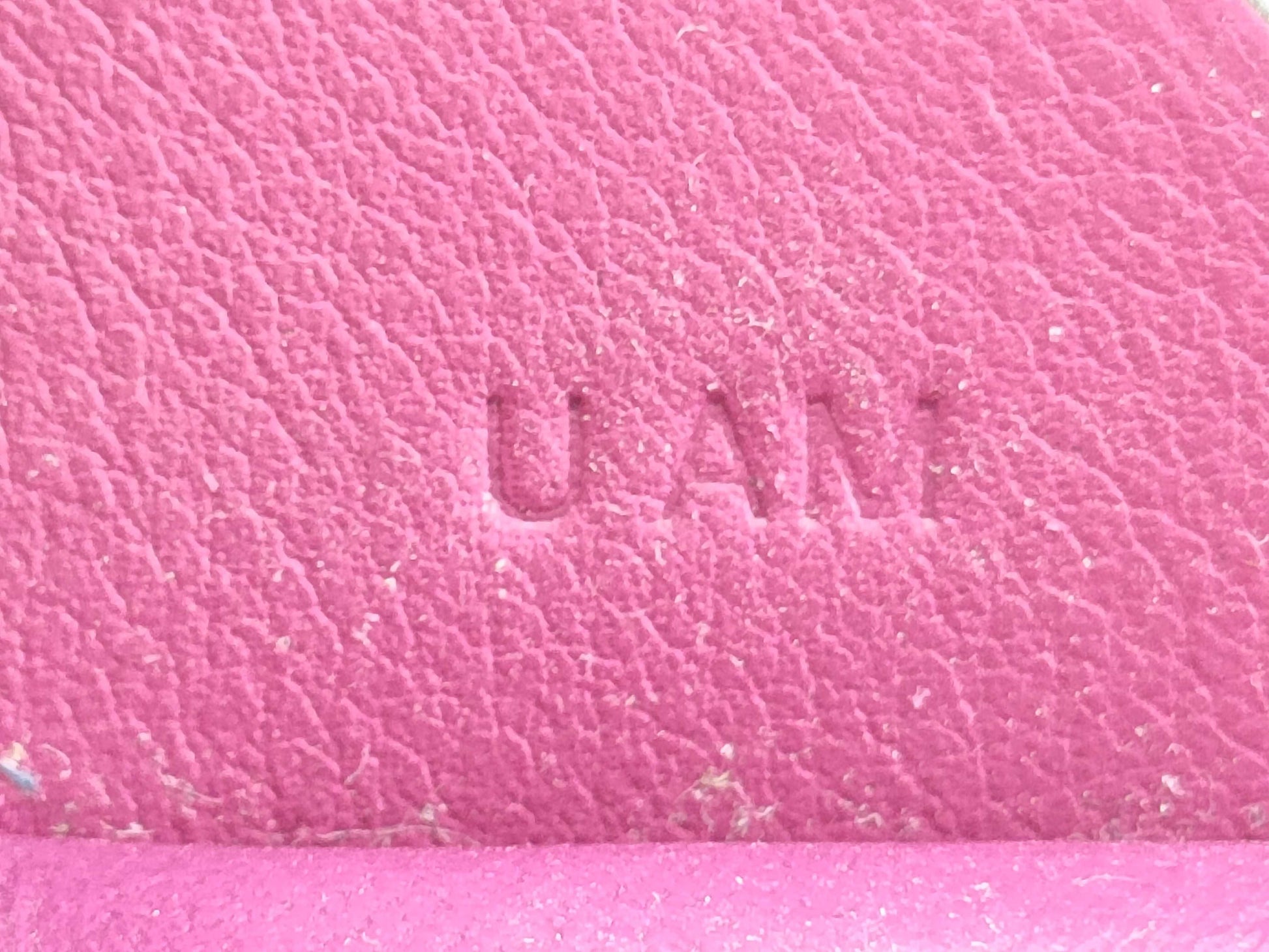 HERMES [Engraved] U Hermes Rodeo Charm Pegasus Touch Lizard Pink Purple U Engraved Charm
