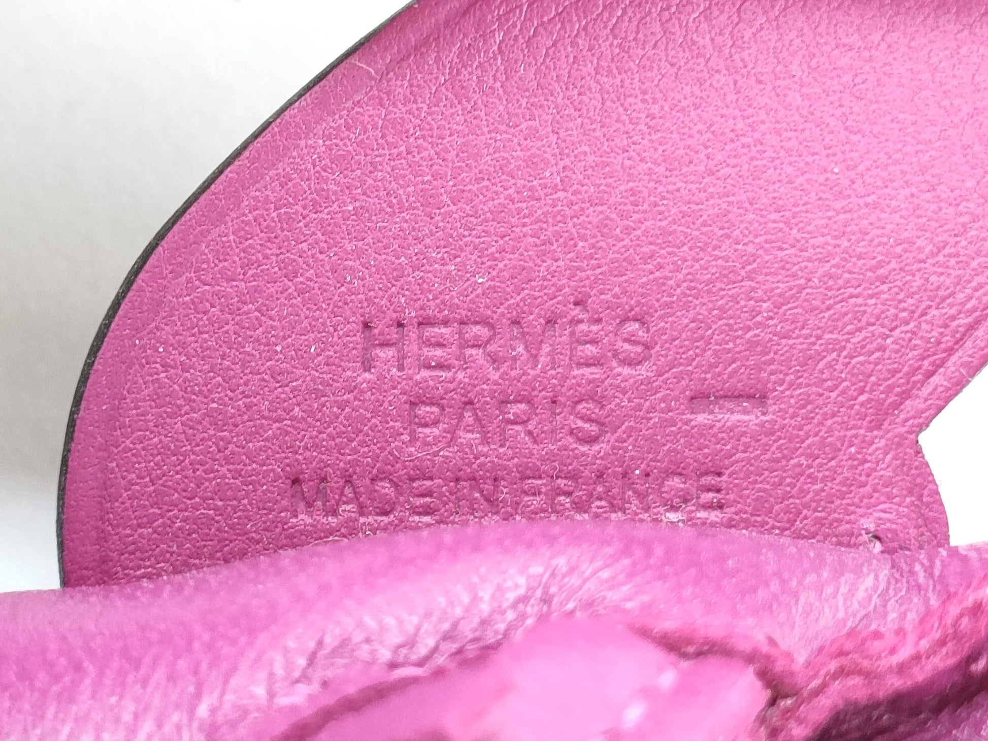HERMES [Engraved] U Hermes Rodeo Charm Pegasus Touch Lizard Pink Purple U Engraved Charm