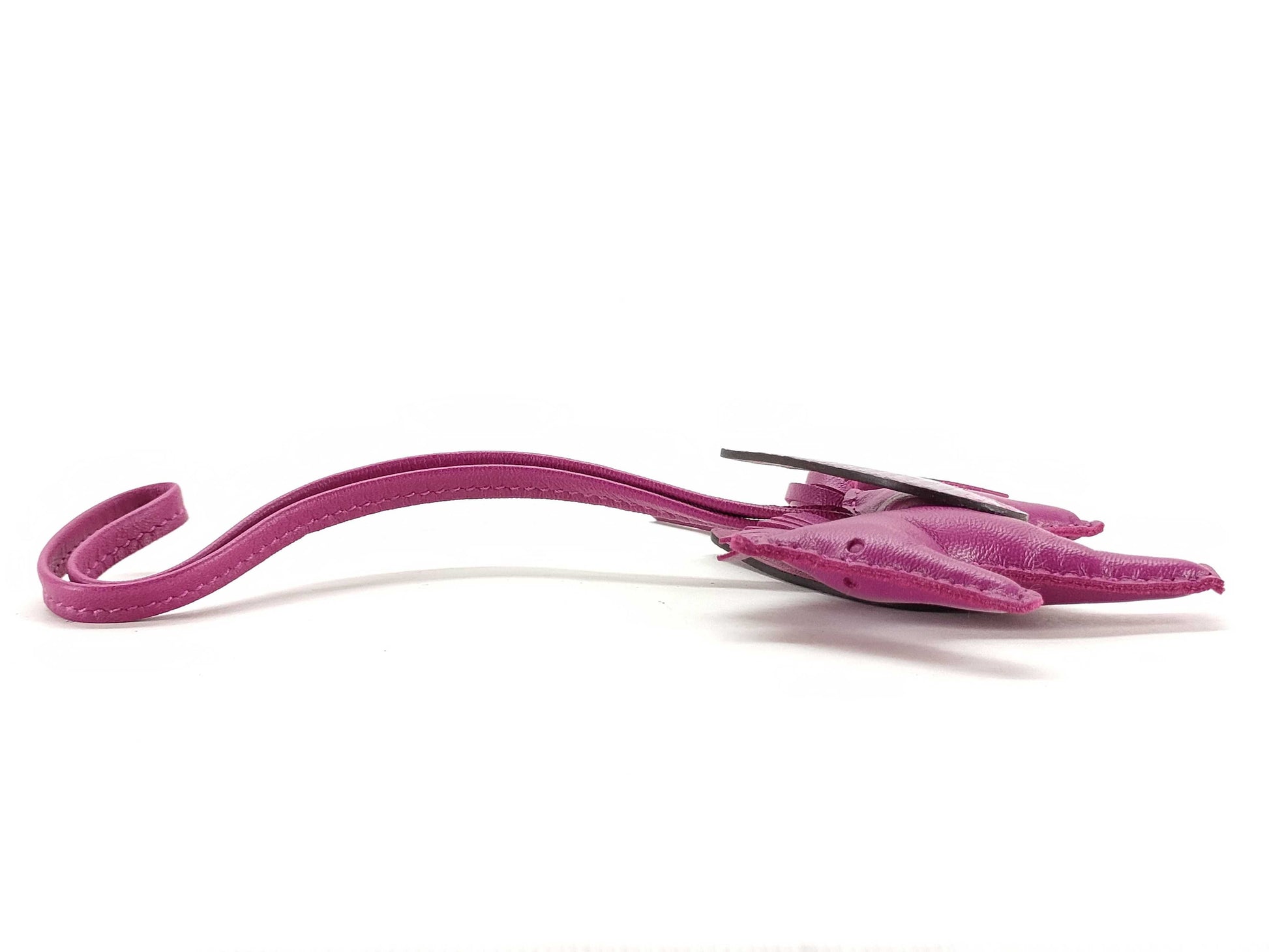 HERMES [Engraved] U Hermes Rodeo Charm Pegasus Touch Lizard Pink Purple U Engraved Charm