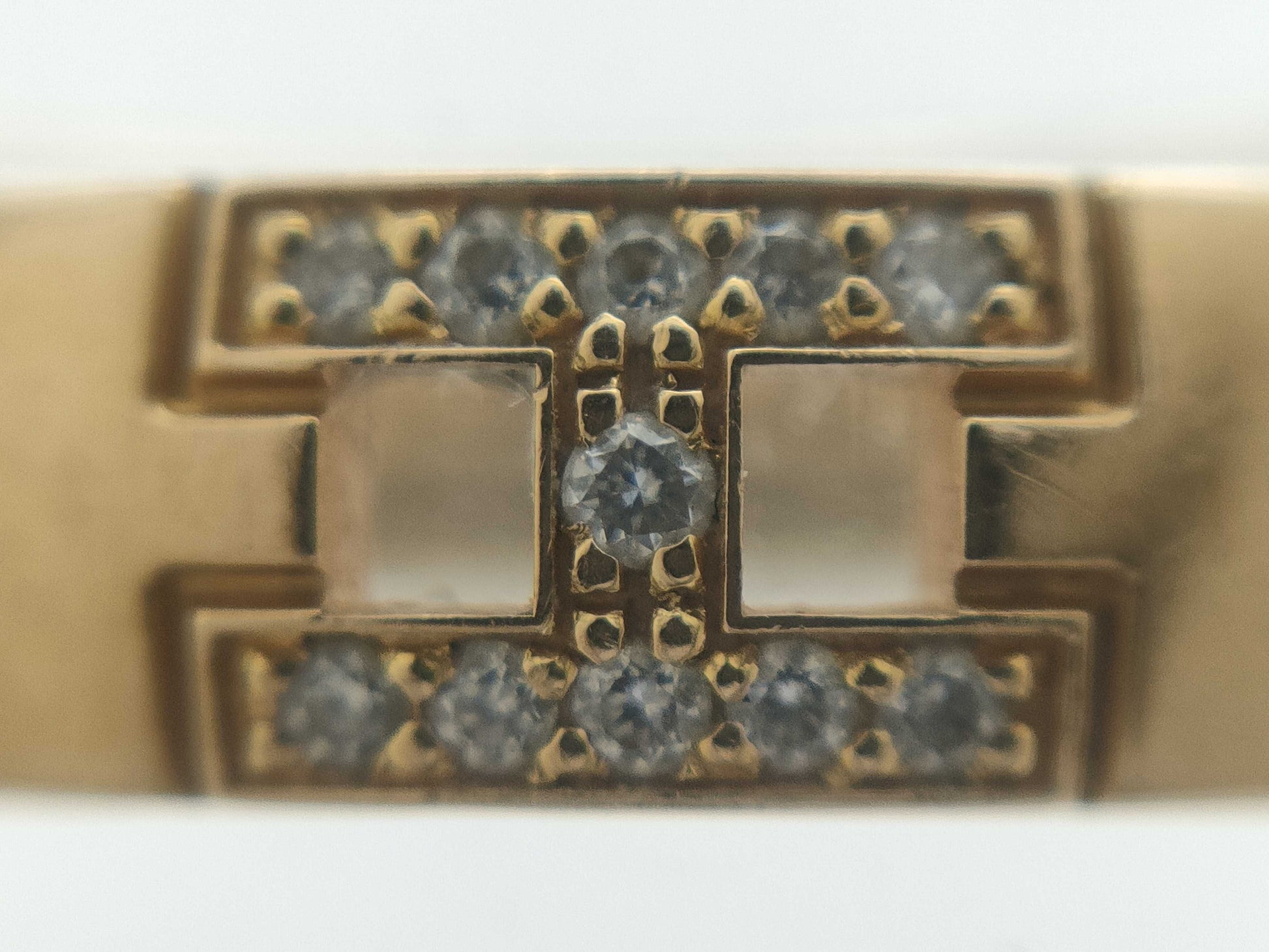 HERMES Hercules #47 Diamond Ring in Yellow Gold and AU750, 3.0g 