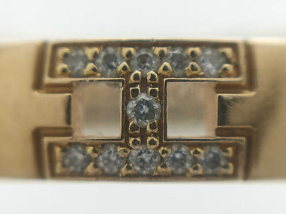 HERMES Hercules #47 Diamond Ring in Yellow Gold and AU750, 3.0g 