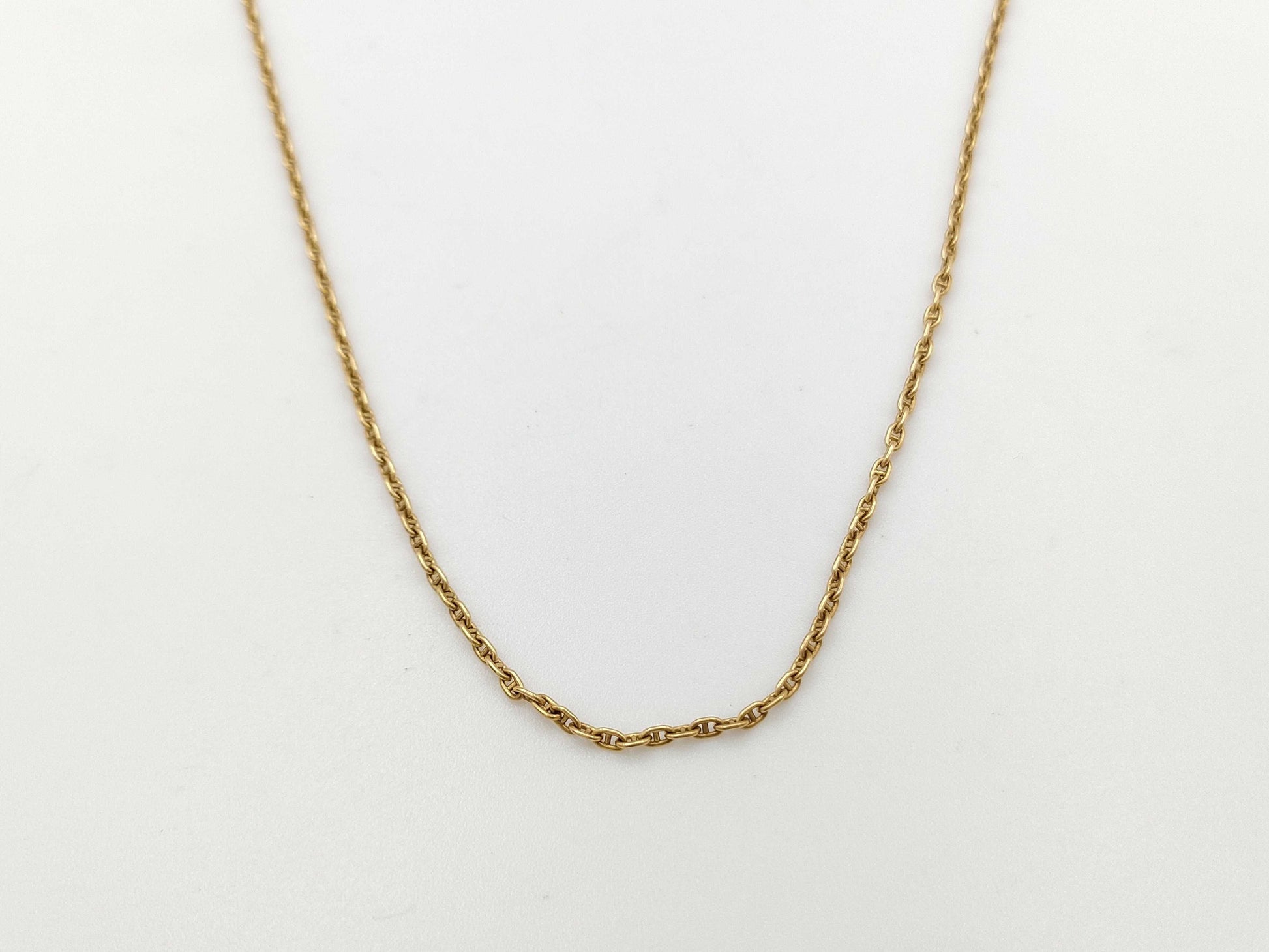HERMES Mini PG/YG AU750 4.6g Necklace 
