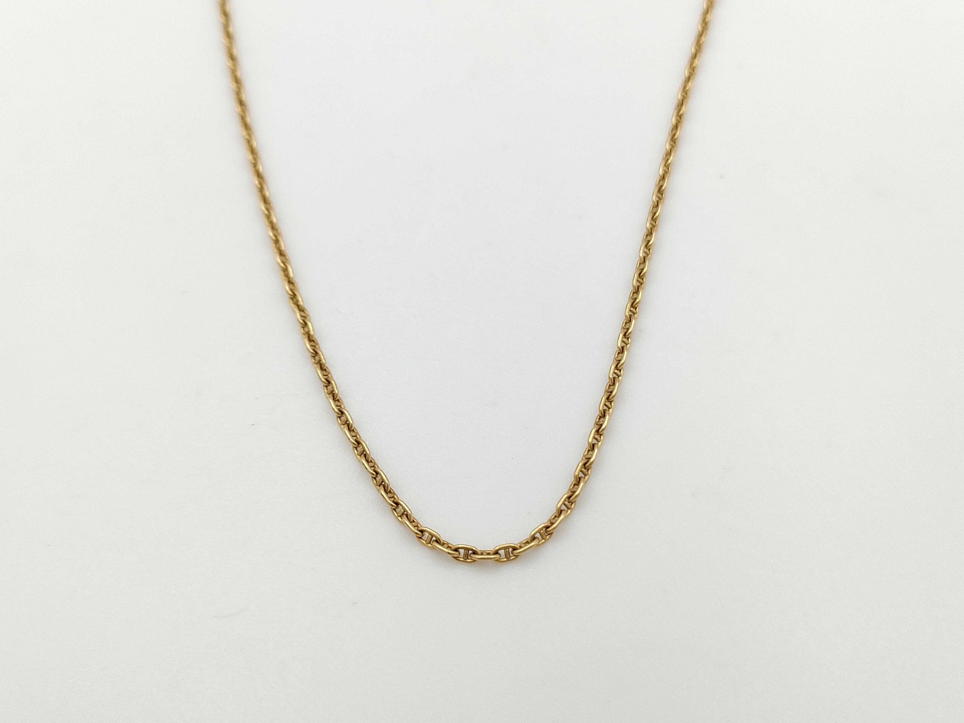 HERMES Mini PG/YG AU750 4.6g Necklace 