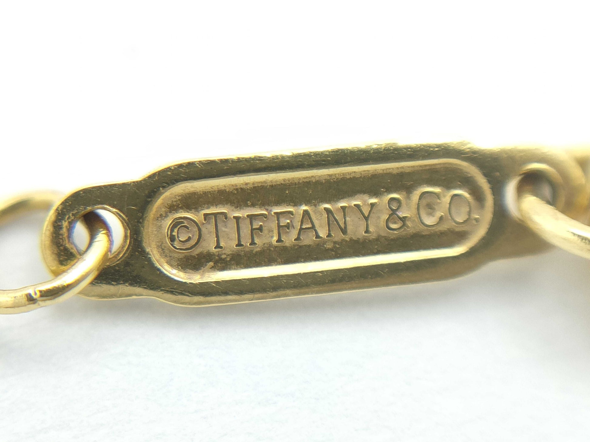 Tiffany & Co. T Smile Small Diamond Necklace in Yellow Gold and Au750, 2.3g 