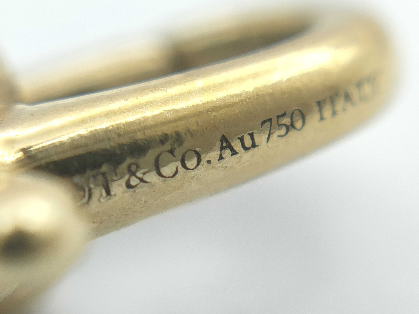 Tiffany & Co. Hardware Microlink YG Au750 10.2g Bracelet/Bangle 