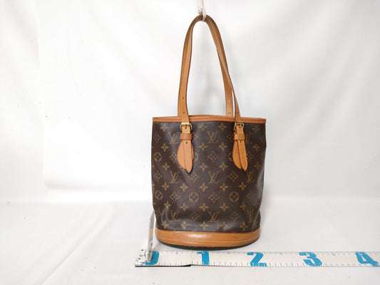 LOUIS VUITTON Monogram Louis Vuitton Bucket Shoulder Bag