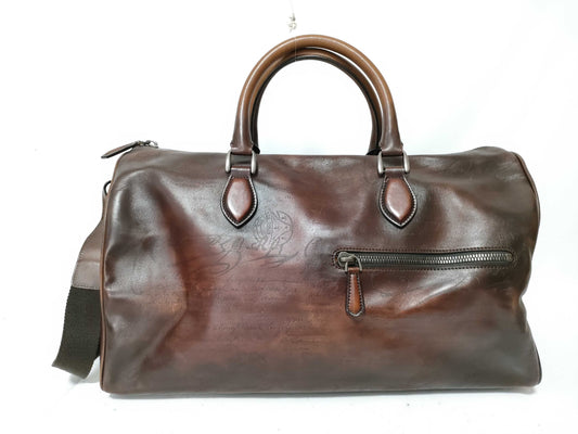 Berluti Boston Bag 2-way Calligraphy Boston Bag