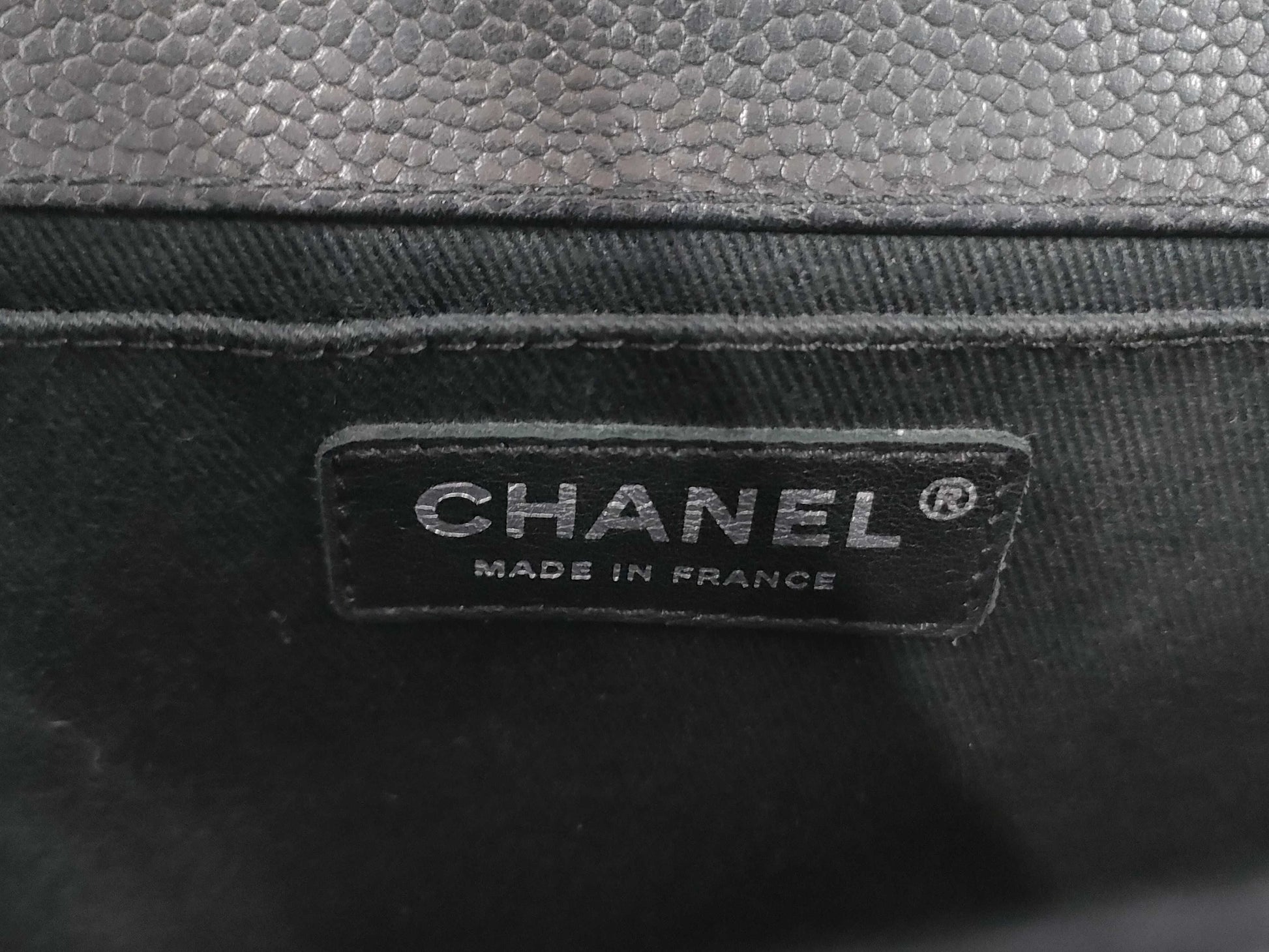 CHANEL Boy Chanel Caviar Leather Black with Silver Hardware Shoulder Bag