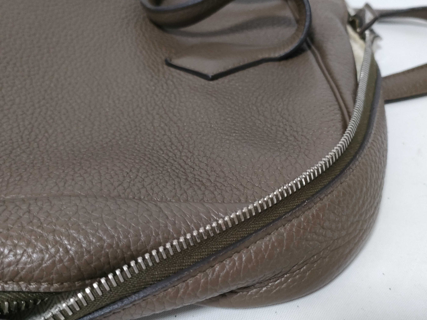 HERMES Victoria 35 Etoupe Silver Hardware Handbag