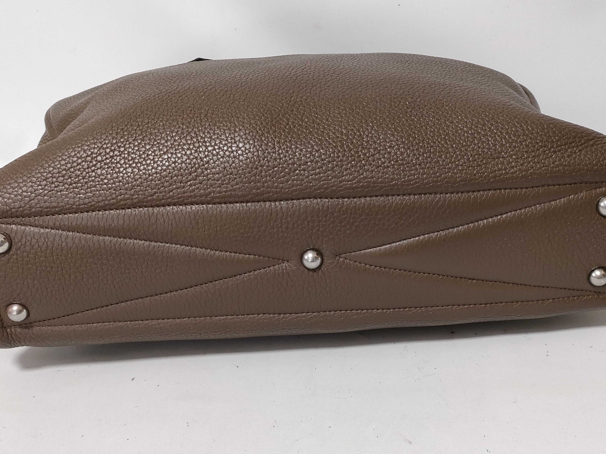 HERMES Victoria 35 Etoupe Silver Hardware Handbag