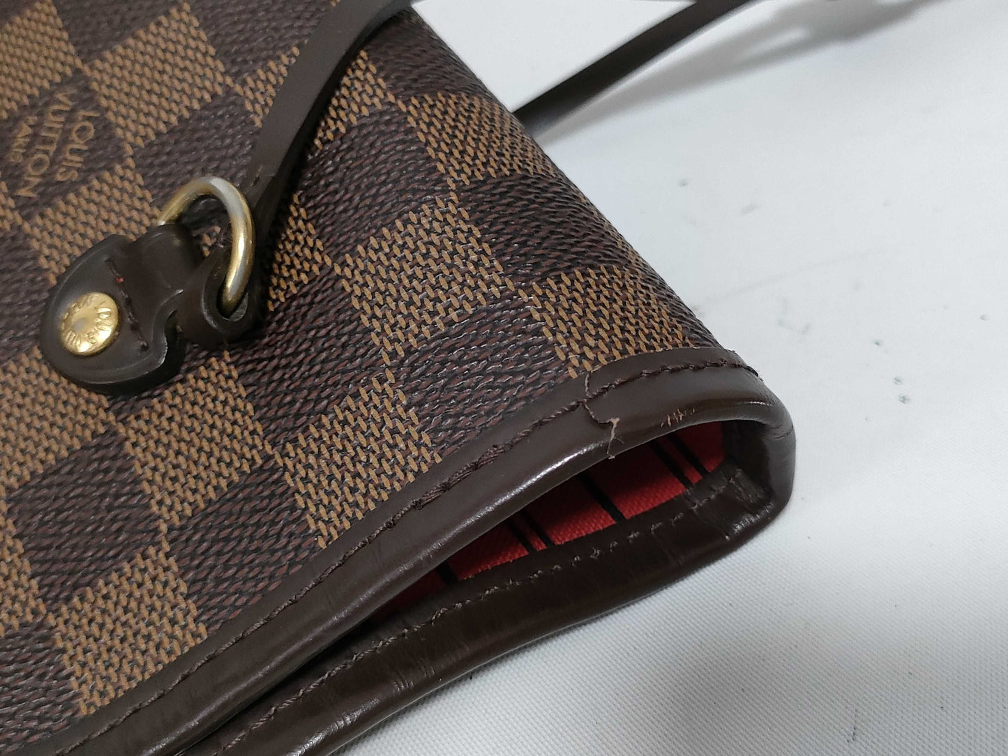 LOUIS VUITTON Damier LV Neverfull MM Damier Pouch Tote Bag