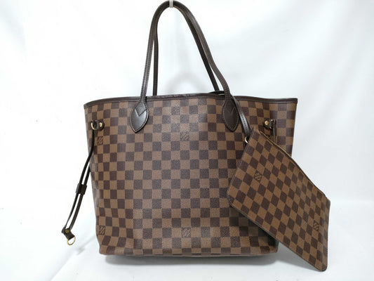 LOUIS VUITTON Damier LV Neverfull MM Damier Pouch Tote Bag
