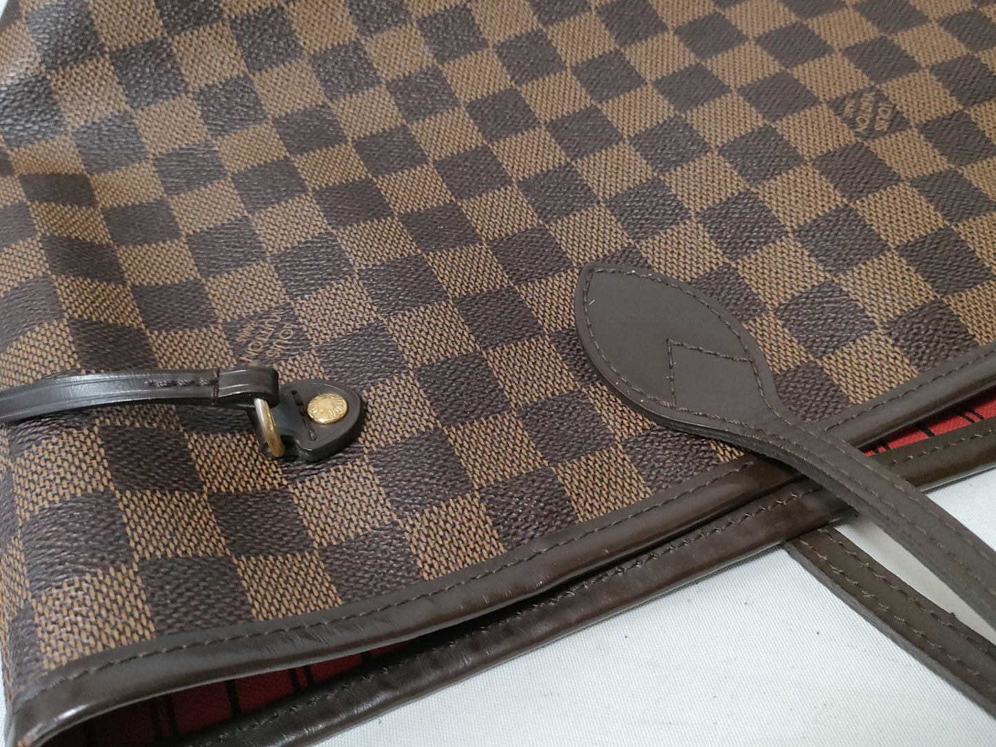LOUIS VUITTON Damier LV Neverfull MM Damier Pouch Tote Bag