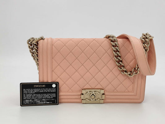 CHANEL Boy Chanel Caviar Skin Shoulder Bag, No. 29, Gala