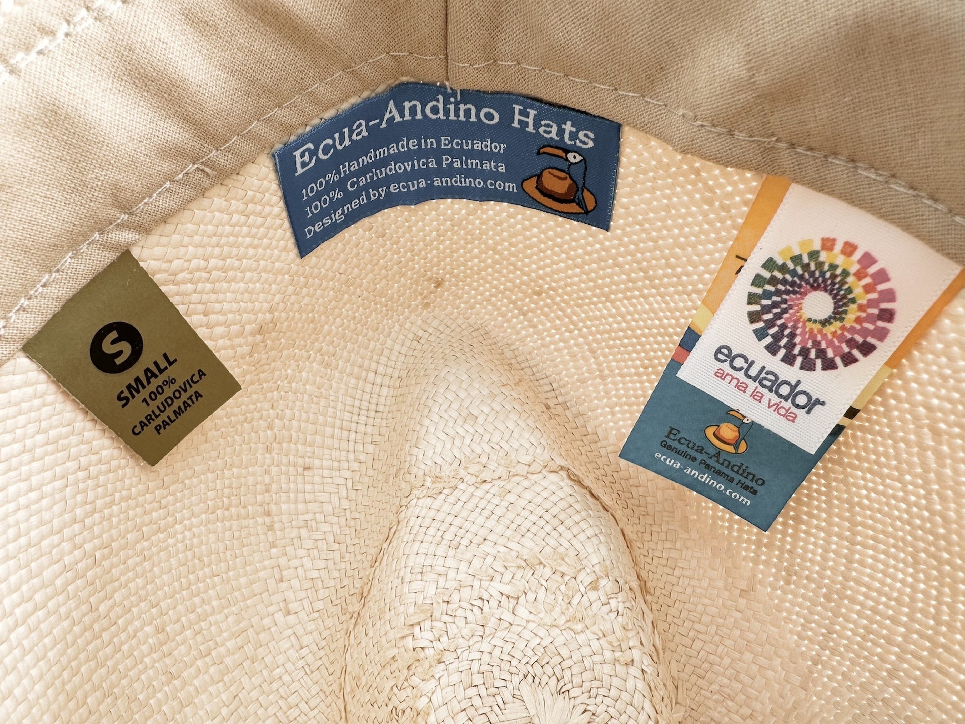 Ecua-Andino Hats Panama Hat, Made in Ecuador, Size Small, Other Accessories