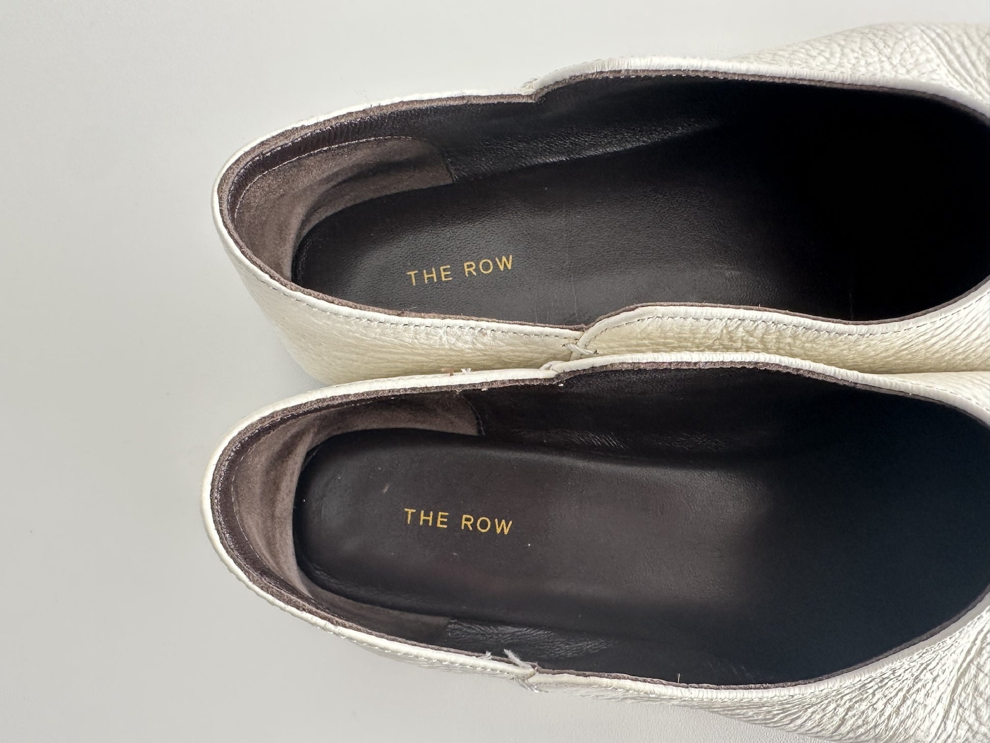 THE ROW Slip-on Shoes, White, Size 36, Other Shoes