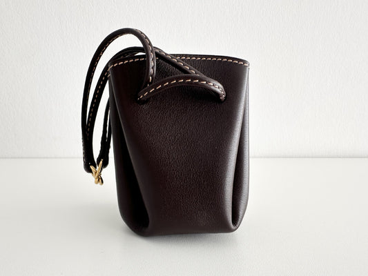 HERMES HERMES Vespa Pouch Dark Brown