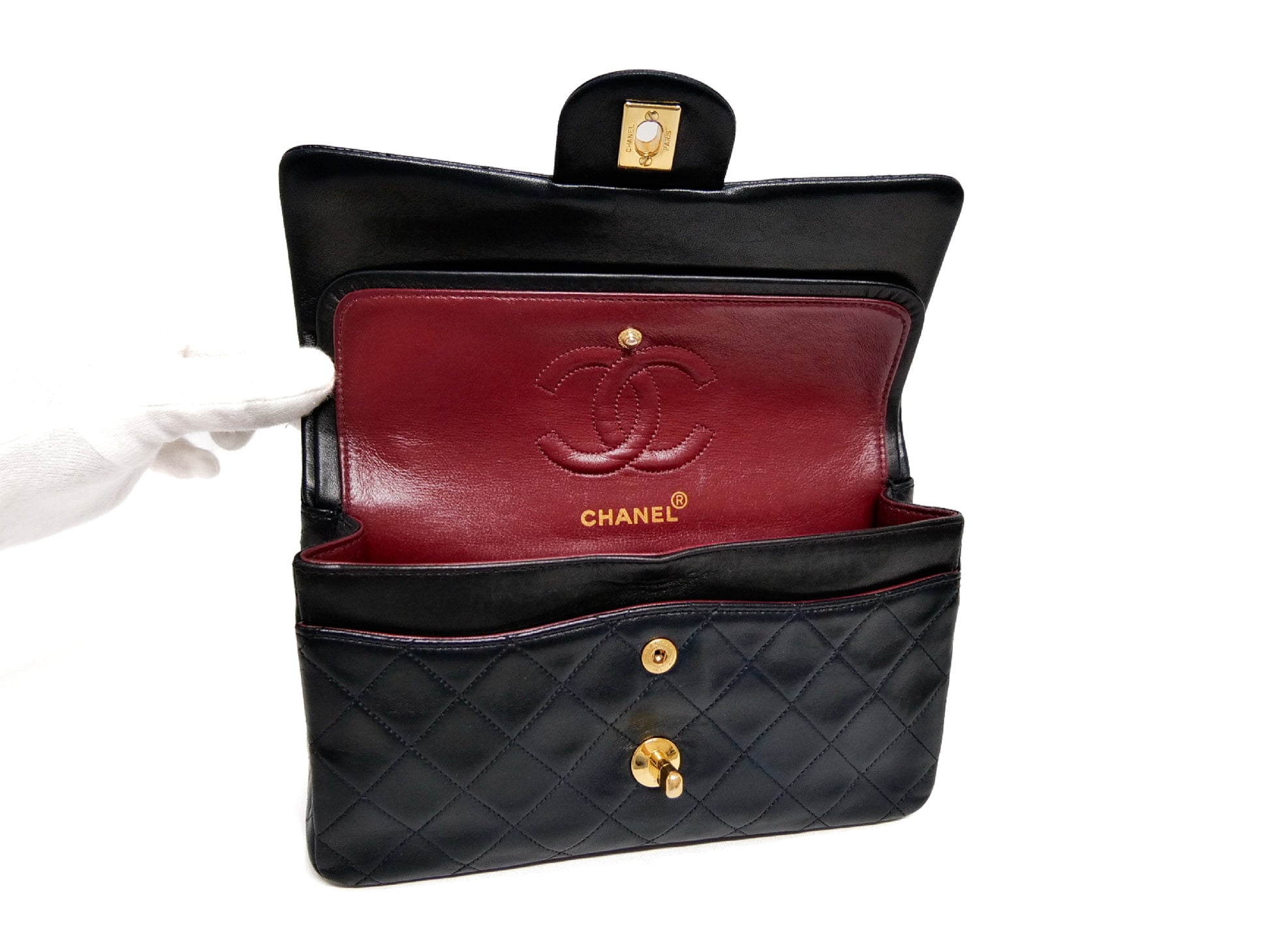 CHANEL Matelasse 23 Double Flap Serial Seal Shoulder Bag