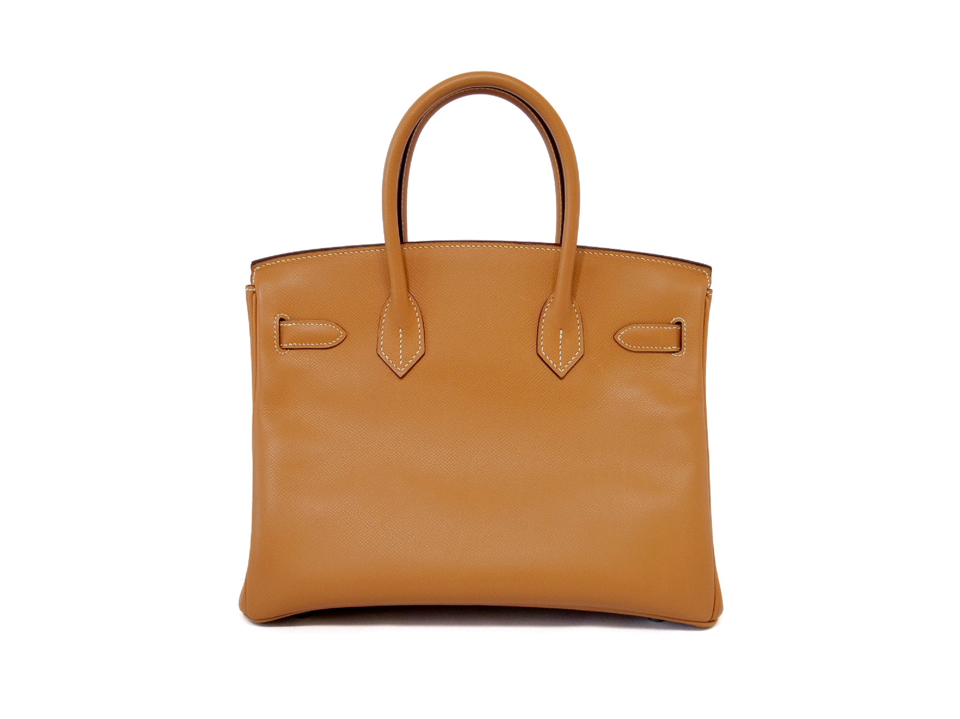 HERMES Birkin 30 Epson Handbag with K Stamp and Rain Cover