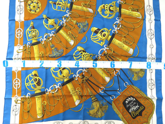 HERMES Carre HERMES Carre 90 Cliquetis Katikachi Sword Pattern Scarf