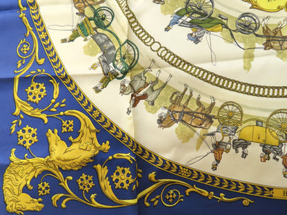 HERMES HERMES Carré 90 Walk to Longchamp Scarf