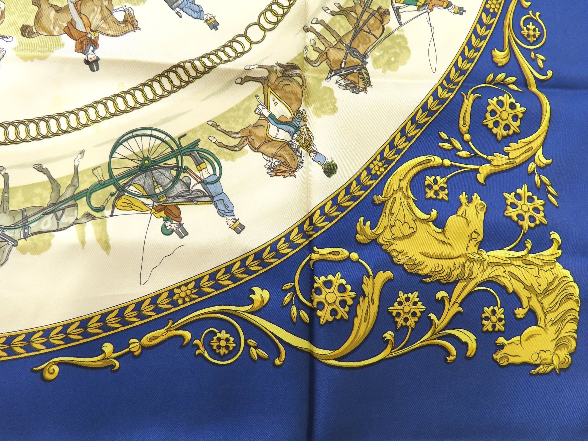HERMES HERMES Carré 90 Walk to Longchamp Scarf