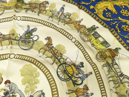 HERMES HERMES Carré 90 Walk to Longchamp Scarf
