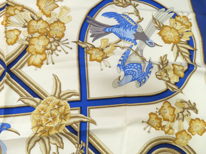 HERMES HERMES Carré 90 Caribbean Bird Scarf